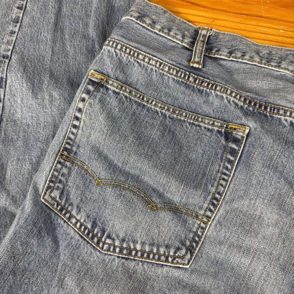 American Eagle Jeans Men's 40x30 Blue Relaxed Straight Cotton Denim Medium Wash